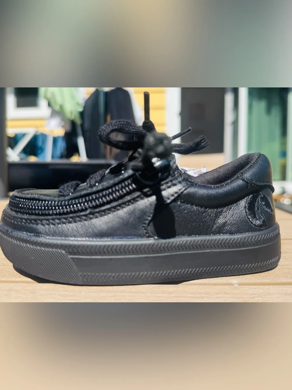 Billy Toddler Black Leather sneaker